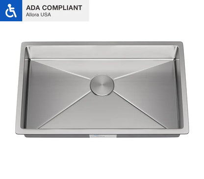 ADA-KH-3018-S-R20 Handmade Stainless Steel Kitchen Sink