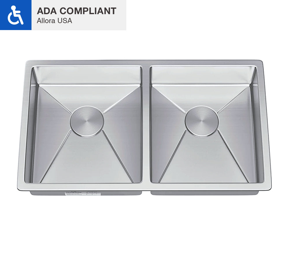 ADA-KH-3118-D-R15 Handmade Stainless Steel Kitchen Sink