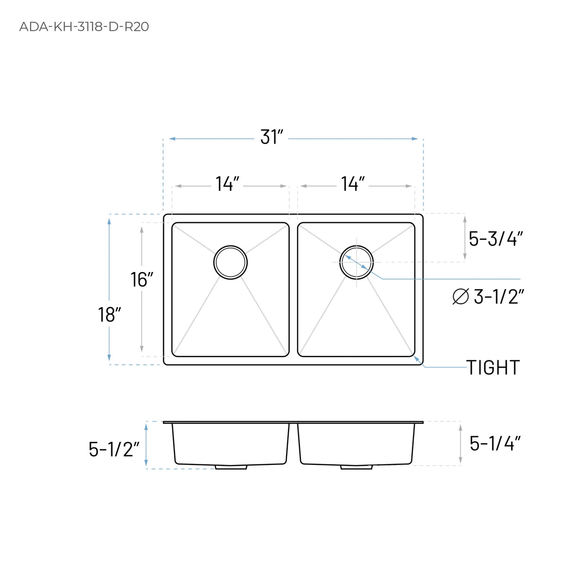 Ada Kitchen Dimensions ADA-Compliant Undermount Kitchen Sinks for Accessible Spaces