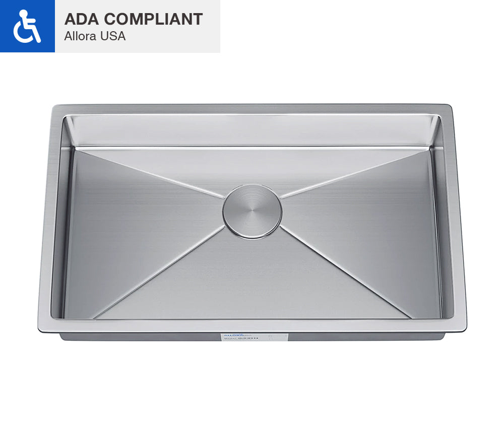 ADA-KH-3118-S-R20 Handmade Stainless Steel Kitchen Sink