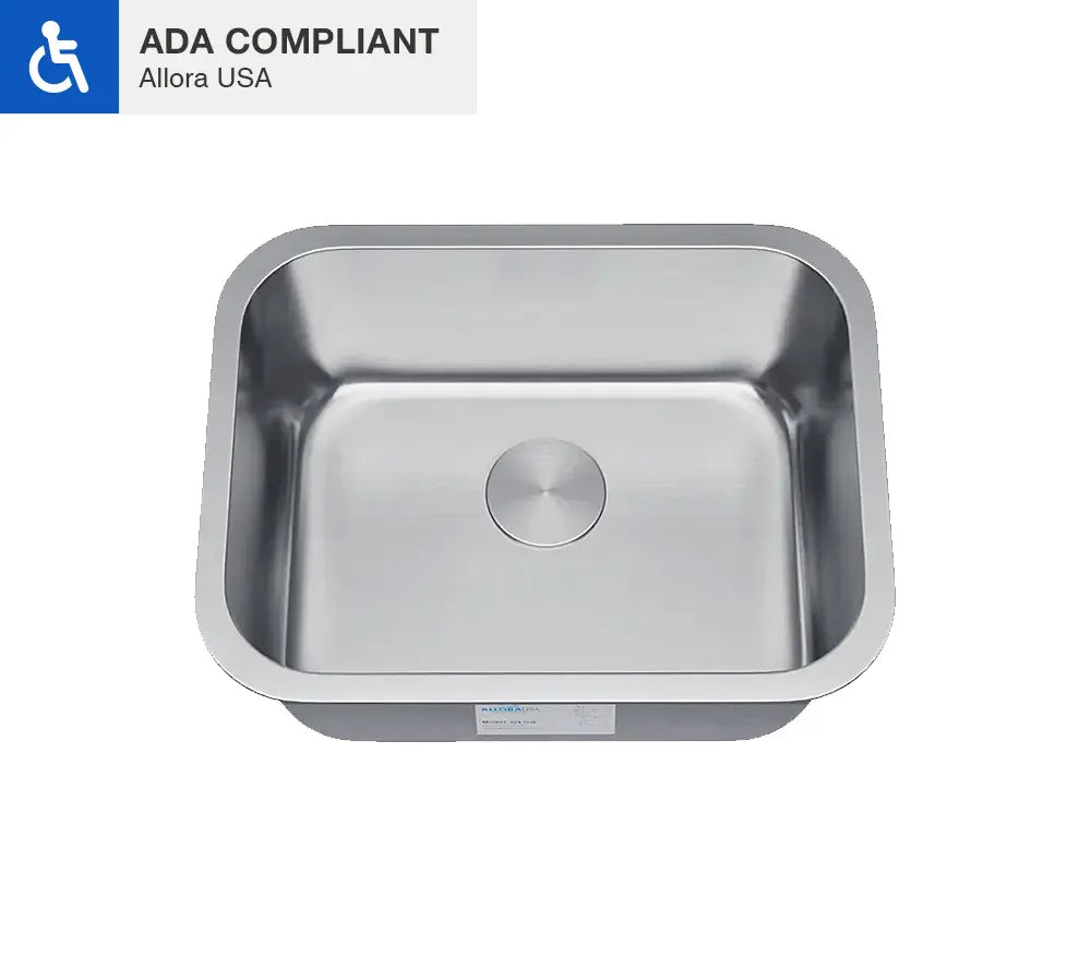 ADA-KSN-1816-S Single Bowl Undermount Kitchen Sink