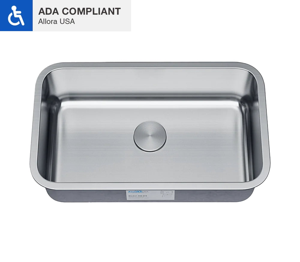 ADA-KSN-3218-S Single Bowl Undermount Kitchen Sink