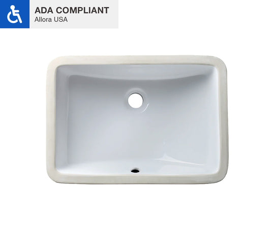 ADA-VCS-1116-R white rectangular bathroom sink 