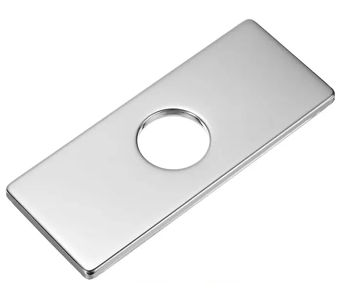 6-Inch Square Chrome Bathroom Deck Plate, AL4-16-C