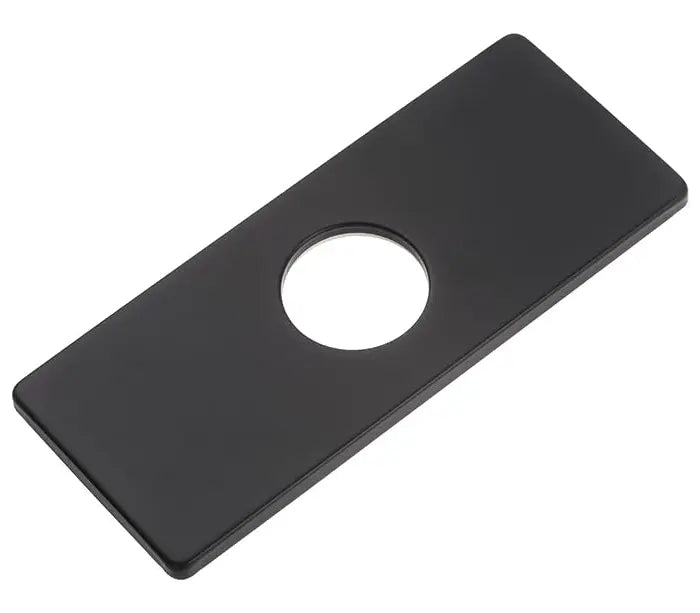 6-Inch Square Matte Black Bathroom Deck Plate, AL4-16-BL