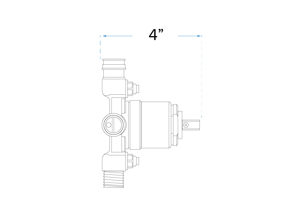PEX B Crimp Pressure-Balancing Shower Rough-In Valve with Stops