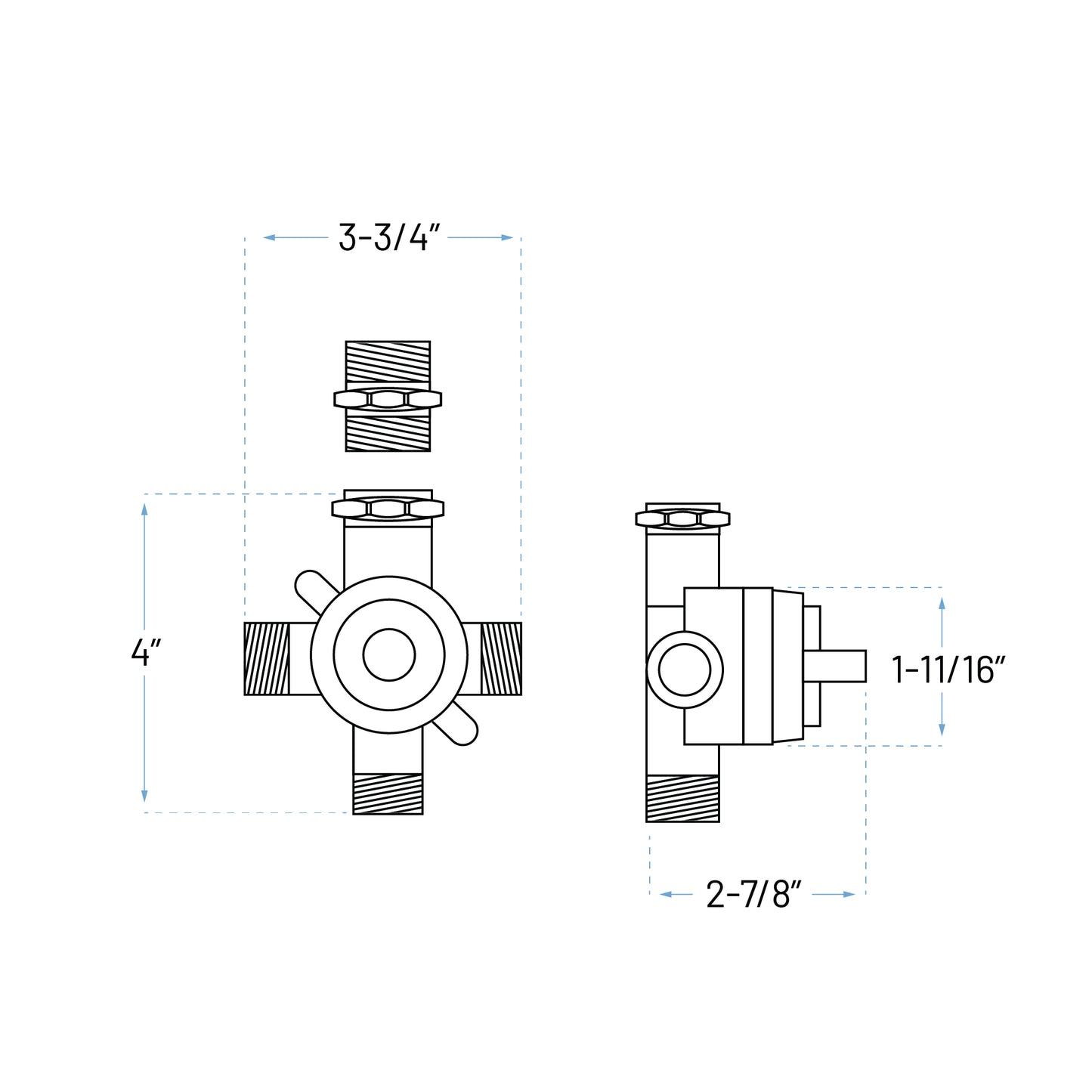 AL7-03 Shower Rough-In Diverter Valve