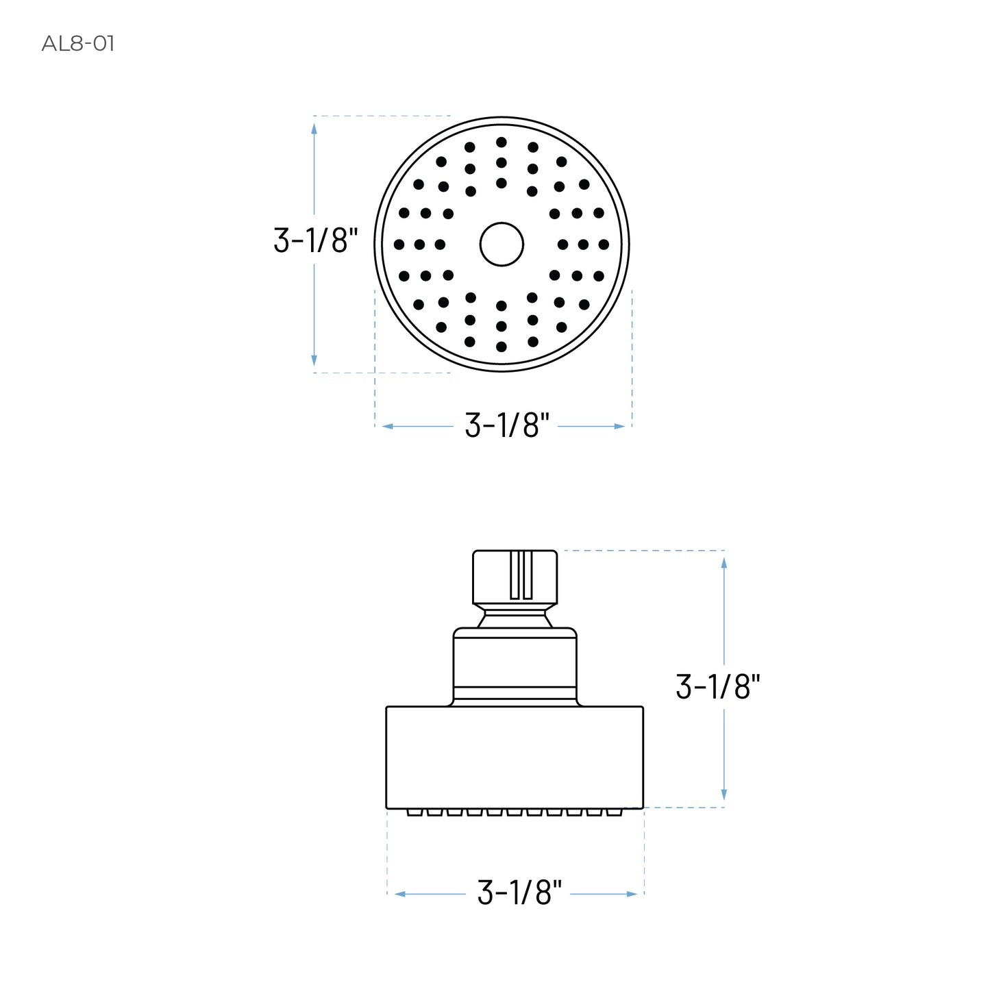 ST-7002-SH-BL Matte Black Bath and Shower Trim Kit with Head