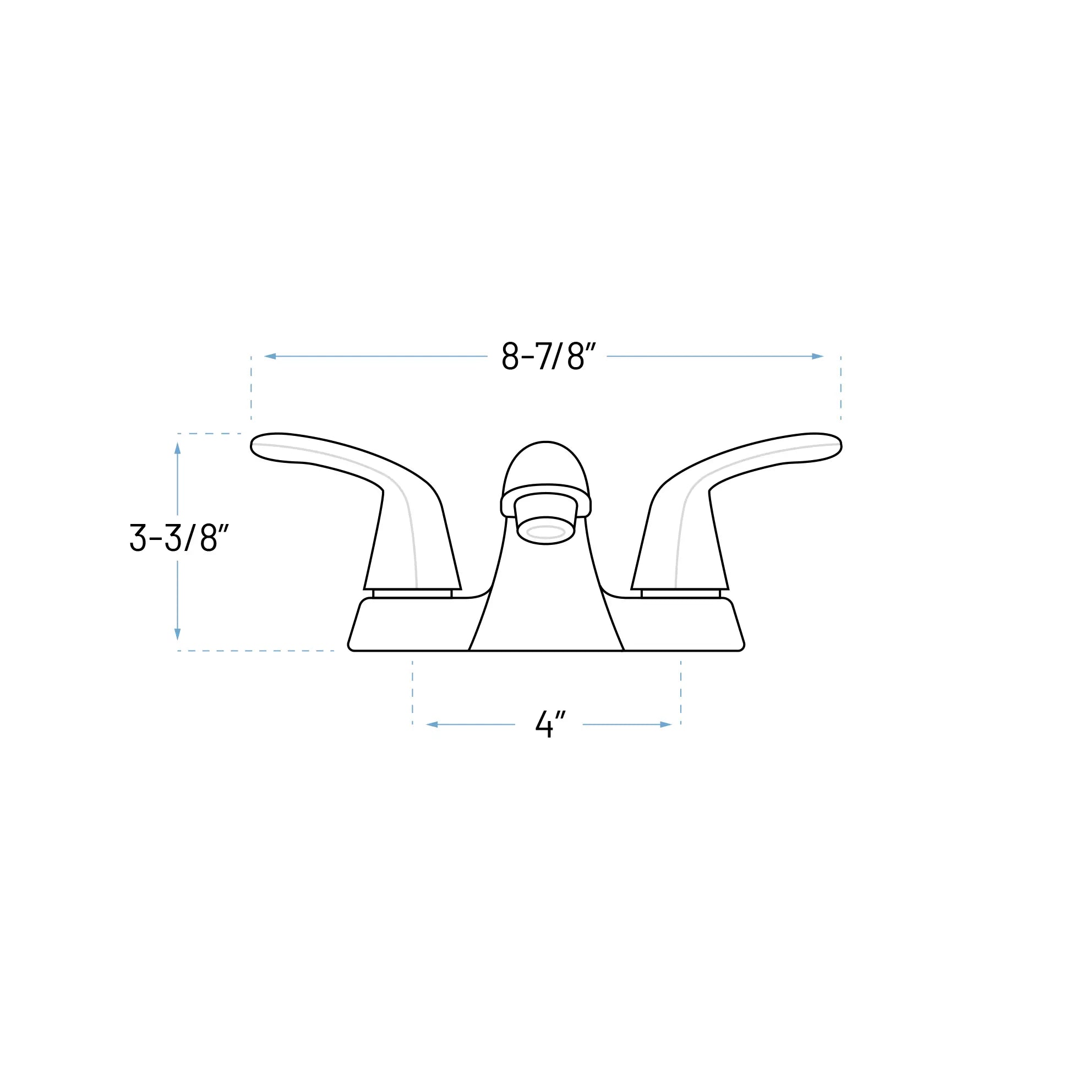 B-4001-C Two Handle Bathroom Faucet