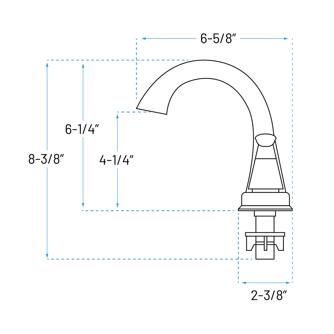 B-4004-BN Two Handle Bathroom Faucet