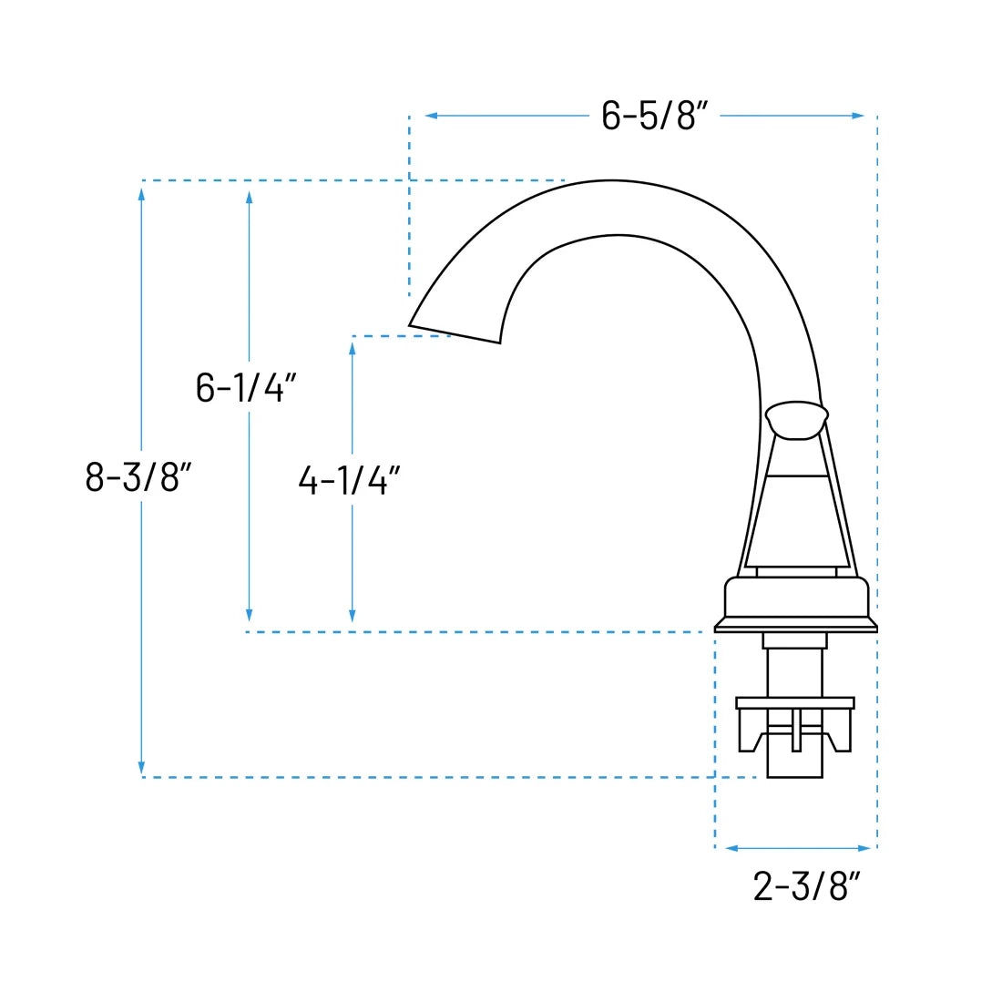 B-4004-C Two Handle Bathroom Faucet