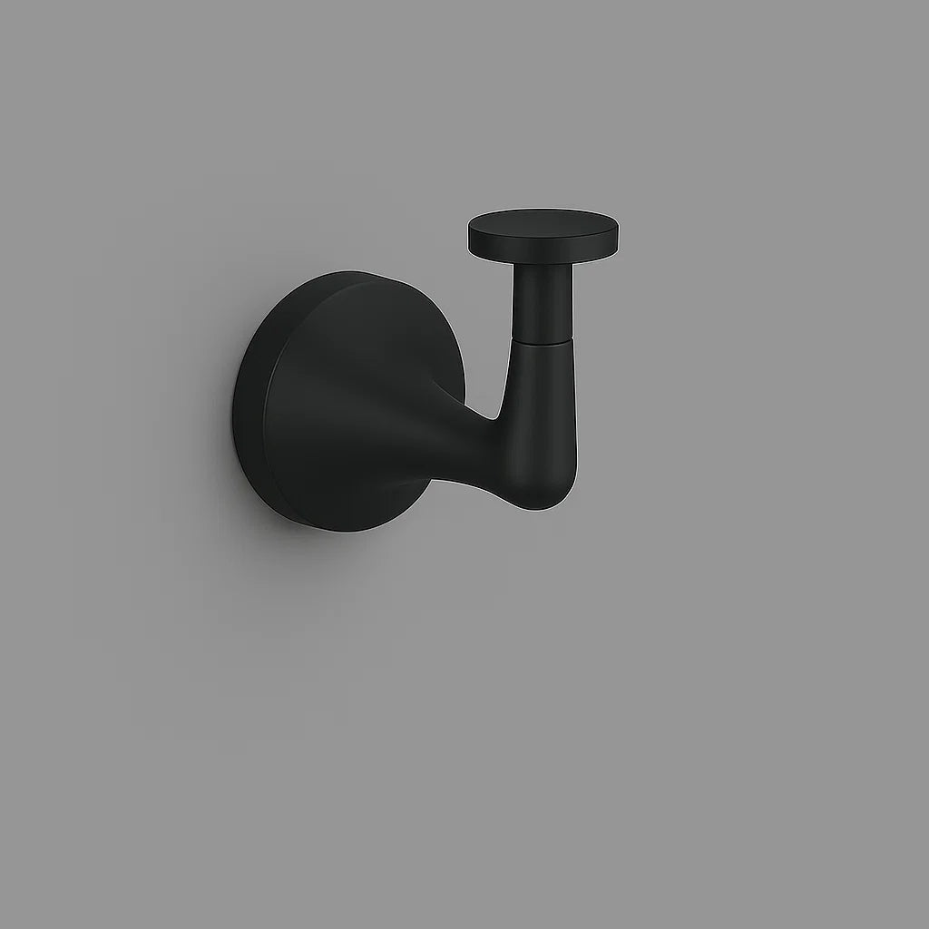 Verdessa Matte Black Four-Piece Bathroom Accessory Set, BAC-76-BL