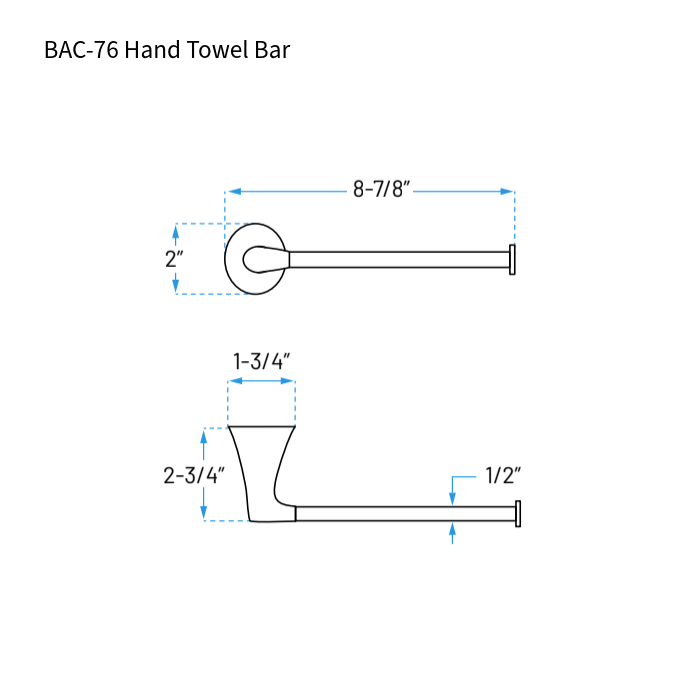 Verdessa Chrome Four-Piece Bathroom Accessory Set, BAC-76-C