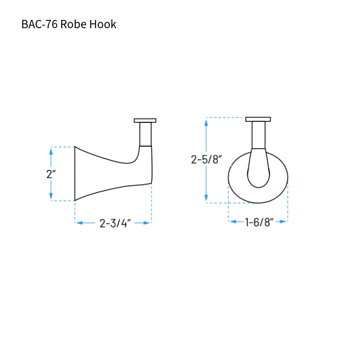 Verdessa Chrome Four-Piece Bathroom Accessory Set, BAC-76-C