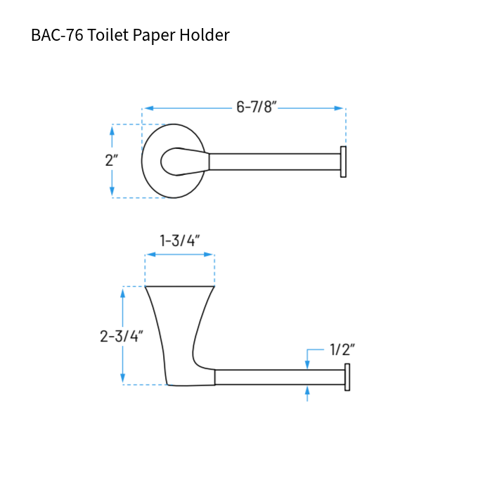 Verdessa Chrome Four-Piece Bathroom Accessory Set, BAC-76-C