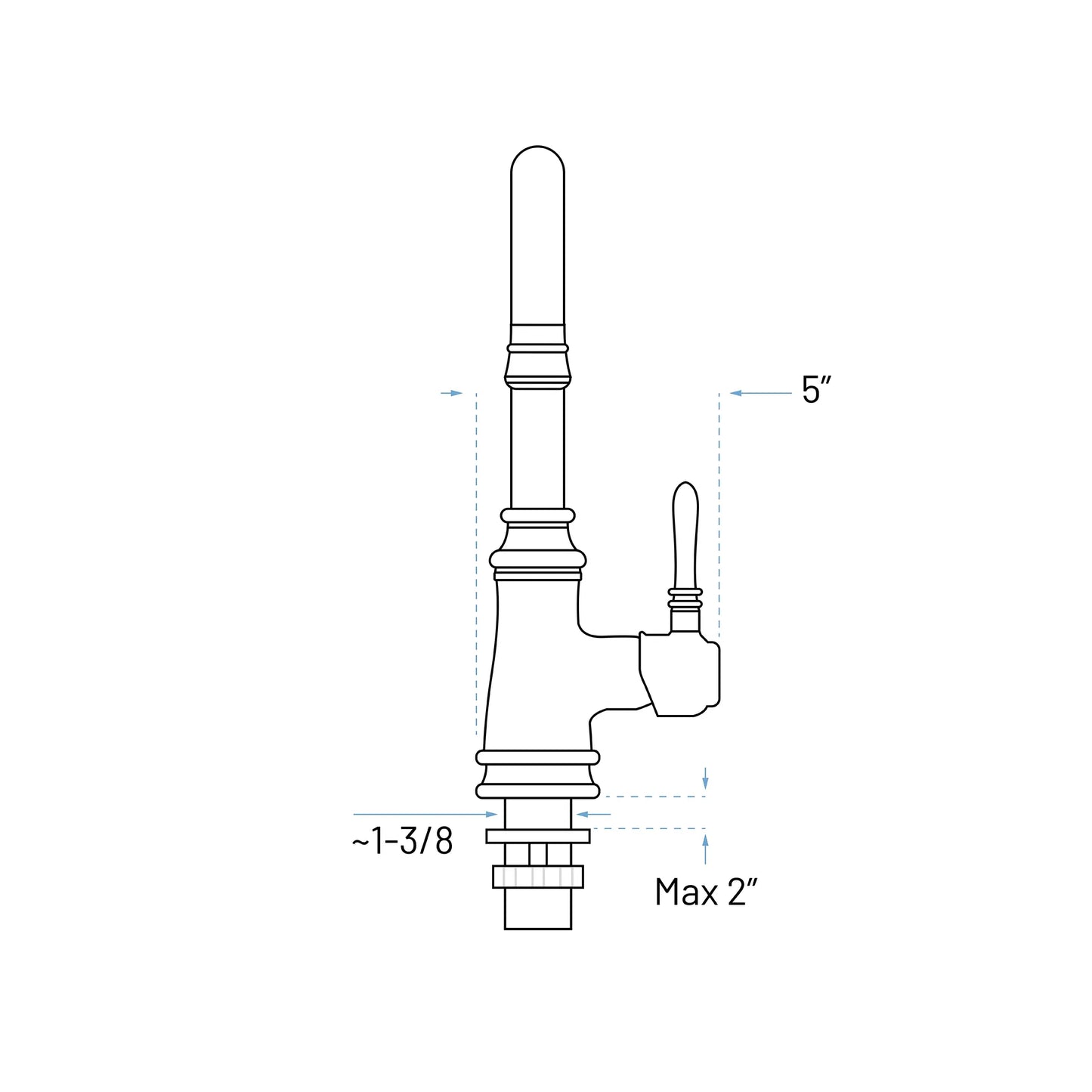 BAR-7260-BN Single Handle Goose Neck Bar Faucet