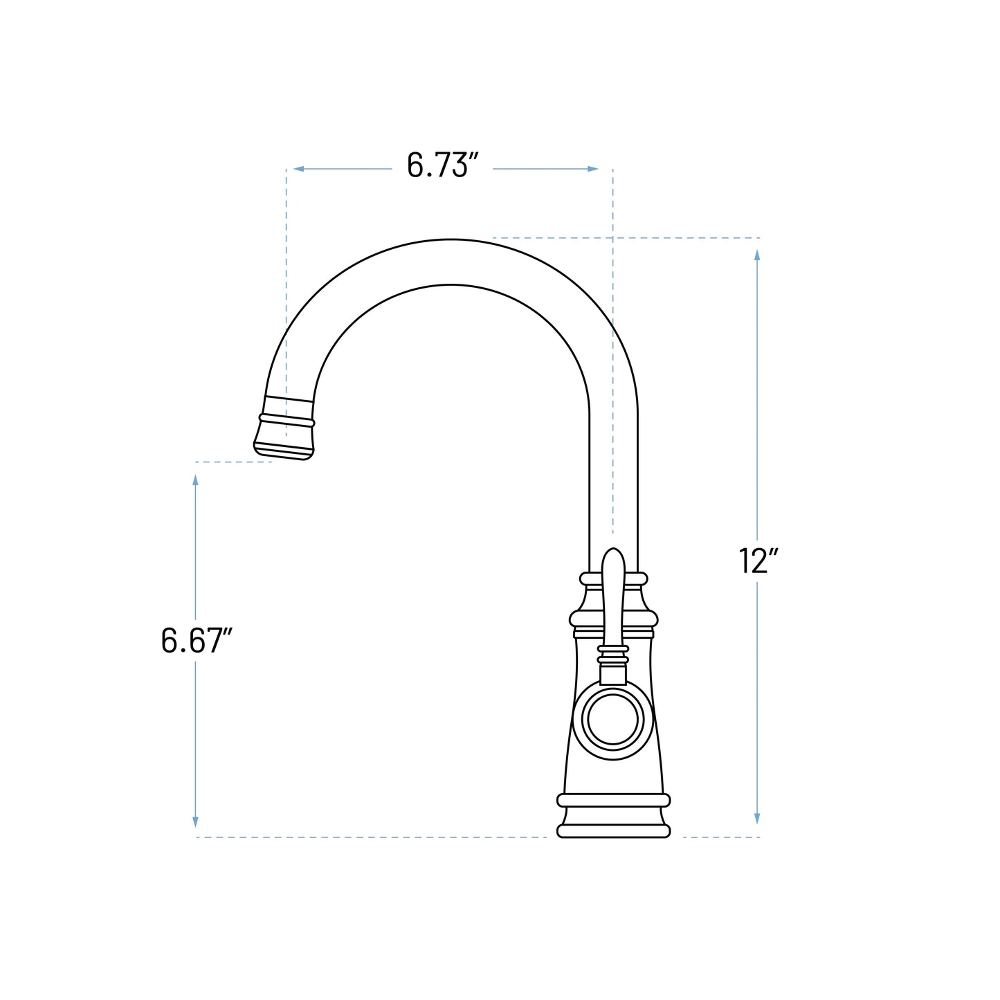 BAR-7260-C Single Handle Goose Neck Bar Faucet