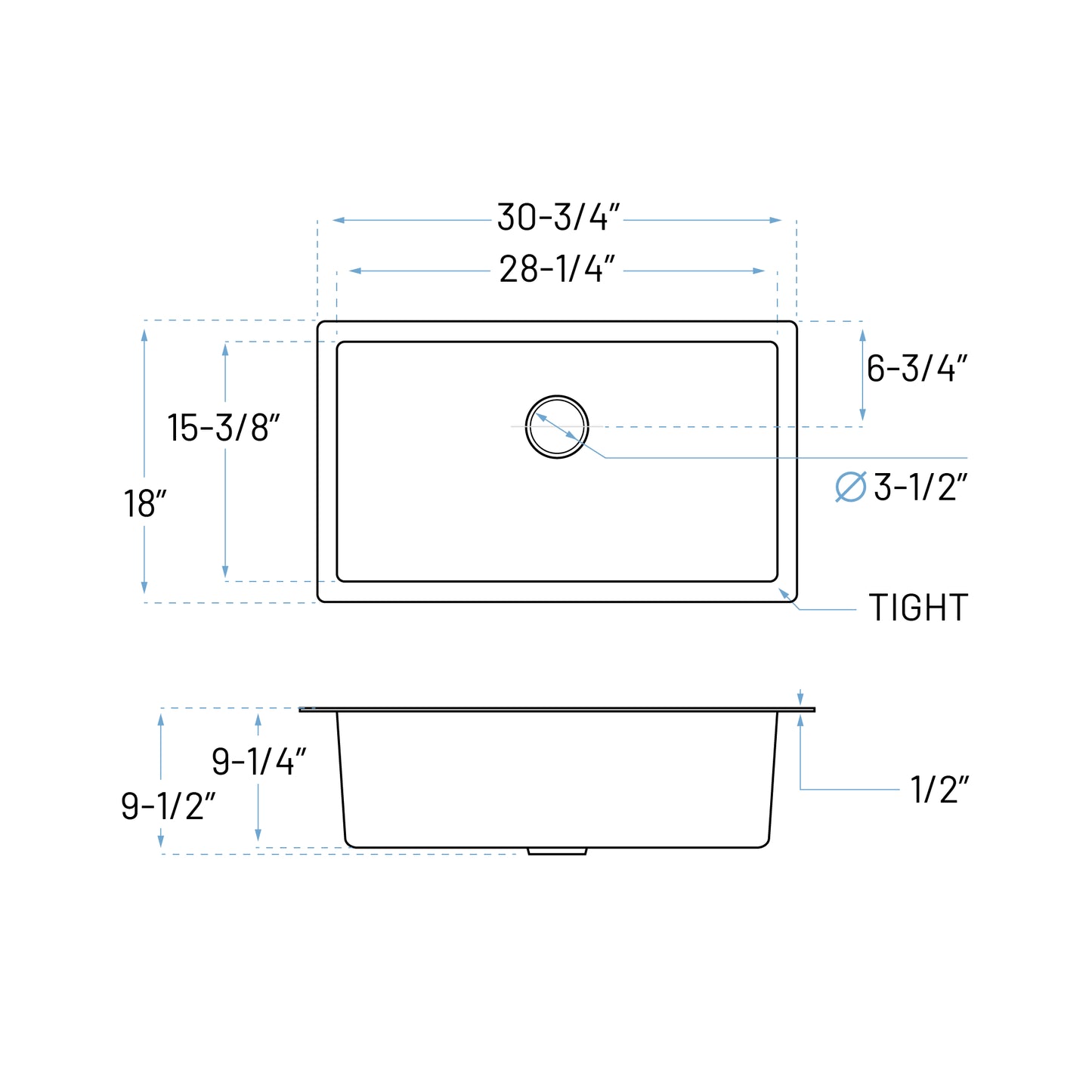 GC-3118-10-S Granite Composite Kitchen Sink