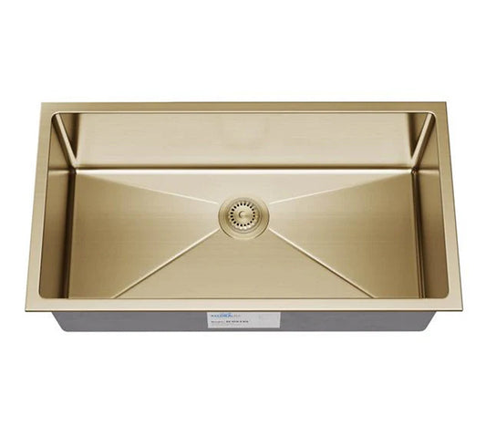 KH-3018-9-S-R15-GL Gold Stainless Steel Kitchen Sink