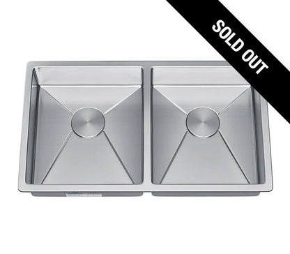 KH-3318-10-D-R15 Handmade Stainless Steel Kitchen Sink