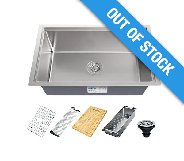 KHWS-3018-10-S-R15 Workstation Undermount Stainless Steel Kitchen Sink