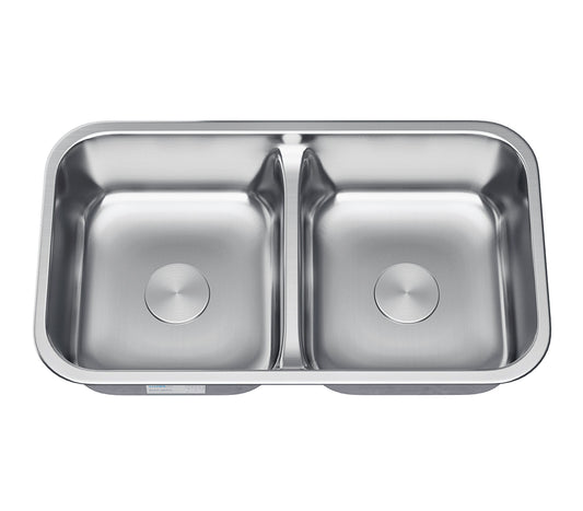 LD-3218 Low Divide Double Bowl Undermount Kitchen Sink