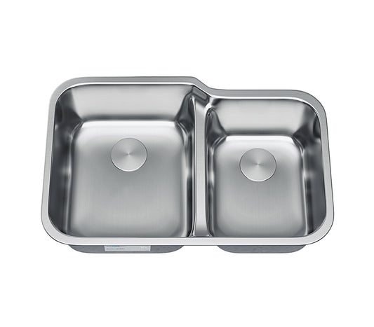 LD-3221 Low Divide Offset Double Bowl Undermount Sink
