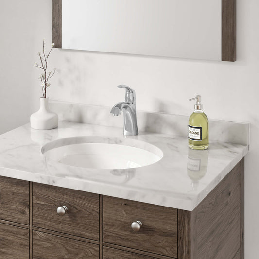 An exquisite faucet is installed on Allora USA undermount sink