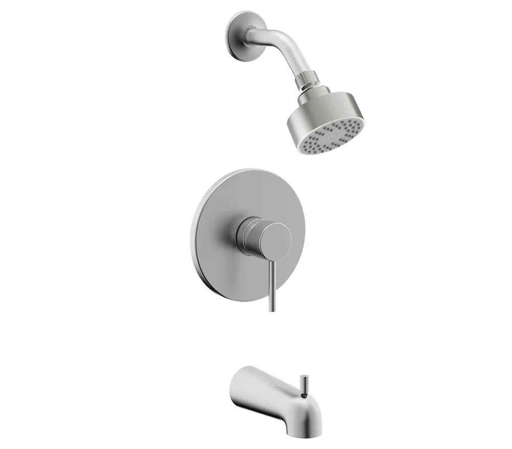 ST-7002-SH-BN Brushed Nickel Bath and Shower Trim Kit with Head