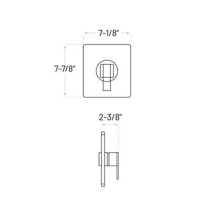 ST-7024-BL Matte Black Valve Trim