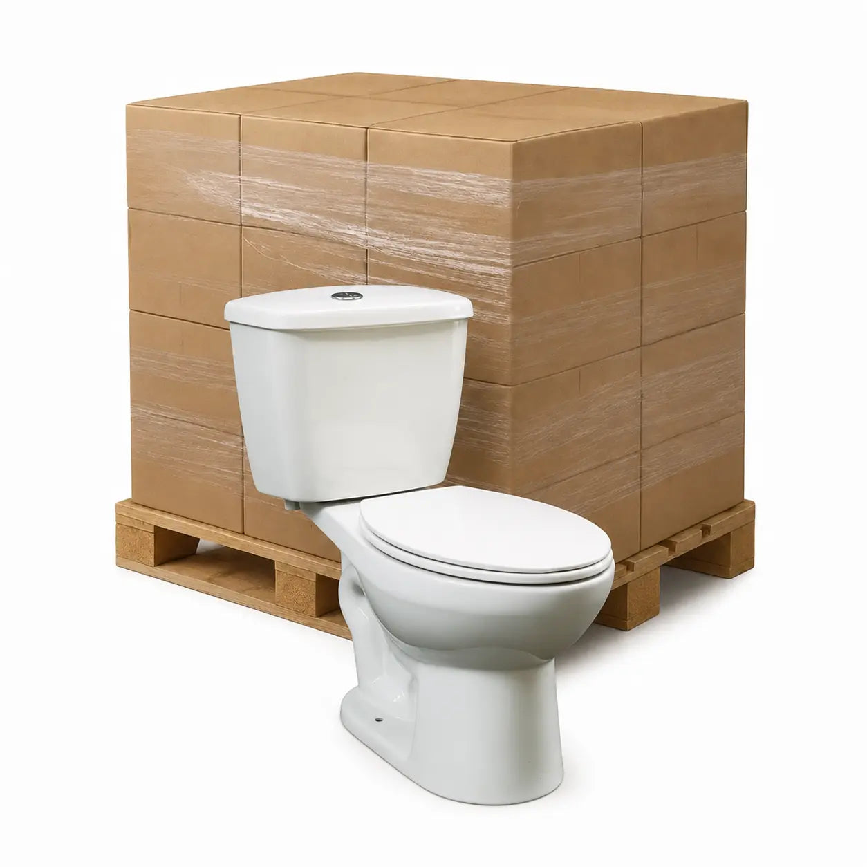 Bulk Packed Dual-Flush Two-Piece Elongated Comfort Height Toilet