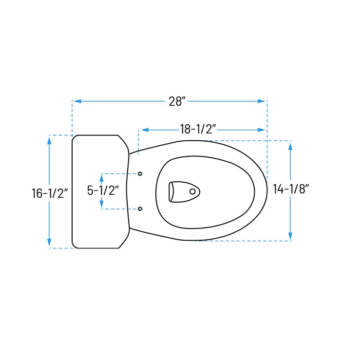 Elongated Two-Piece Standard Height Toilet, TL-101-L