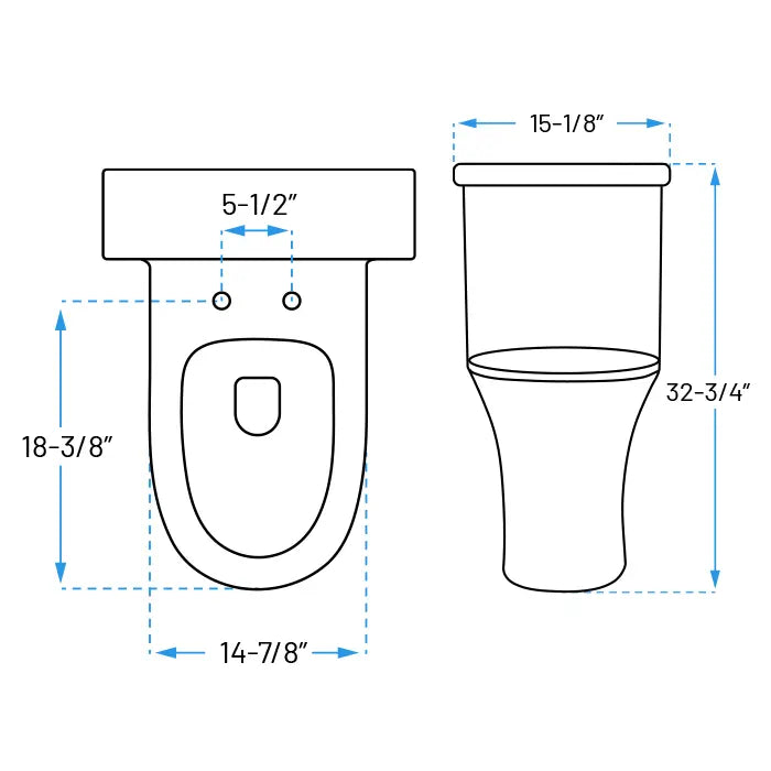 Skirted Two-Piece Comfort Height Elongated Toilet, TL-200-L