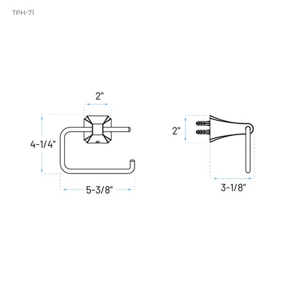 Technical Drawing of a Toilet Paper Holder