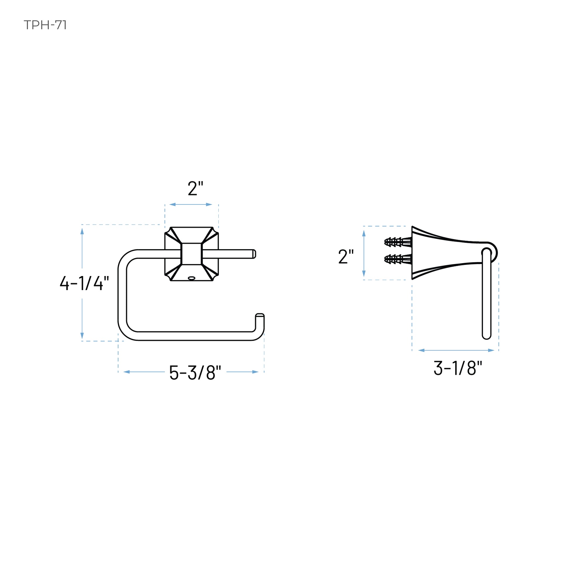Technical Drawing of a Toilet Paper Holder