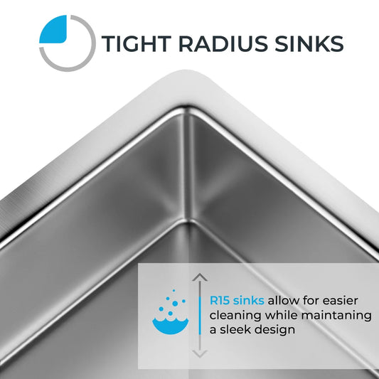 Kitchen Sink with tight radius