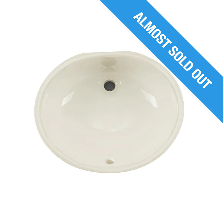 VCS-1316B Biscuit Oval Porcelain Undermount Bathroom Sink