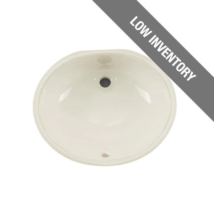 VCS-1417B Biscuit Oval Porcelain Undermount Bathroom Sink