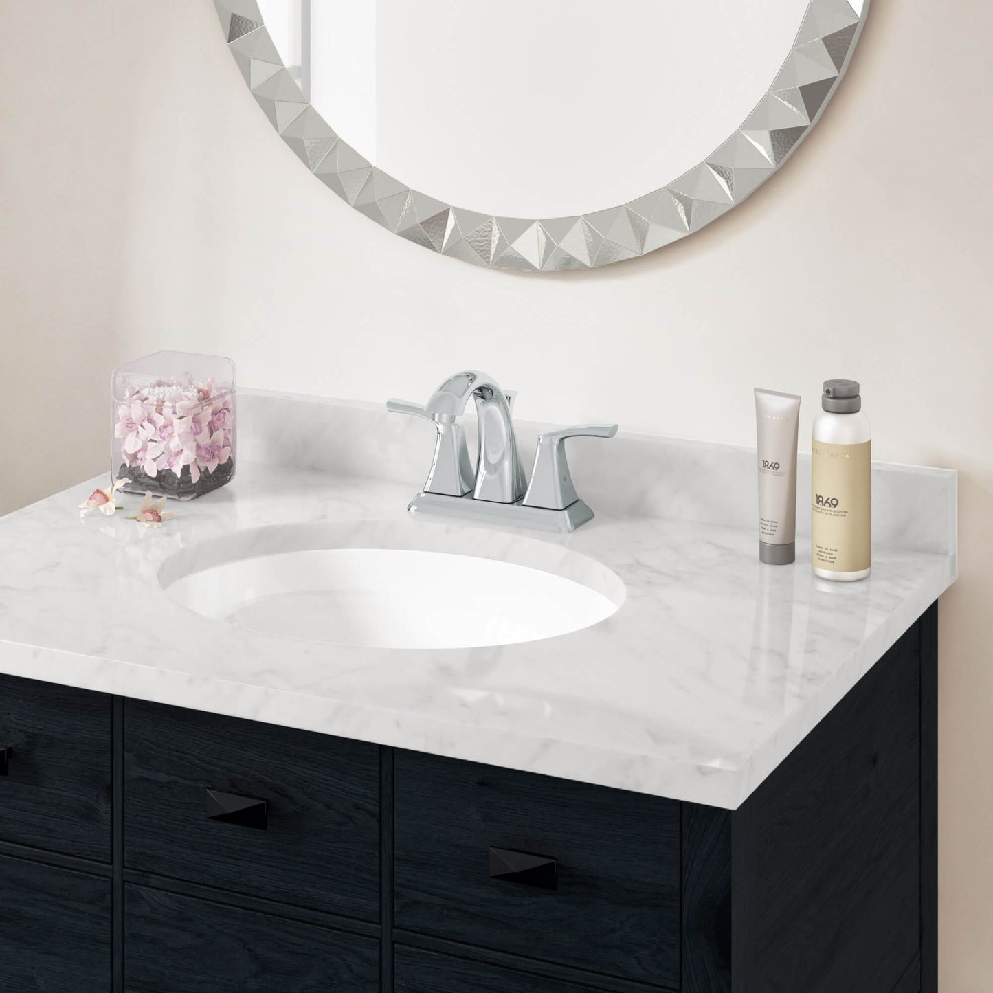 VCS-1417-O White Oval Porcelain Undermount Bathroom Sink