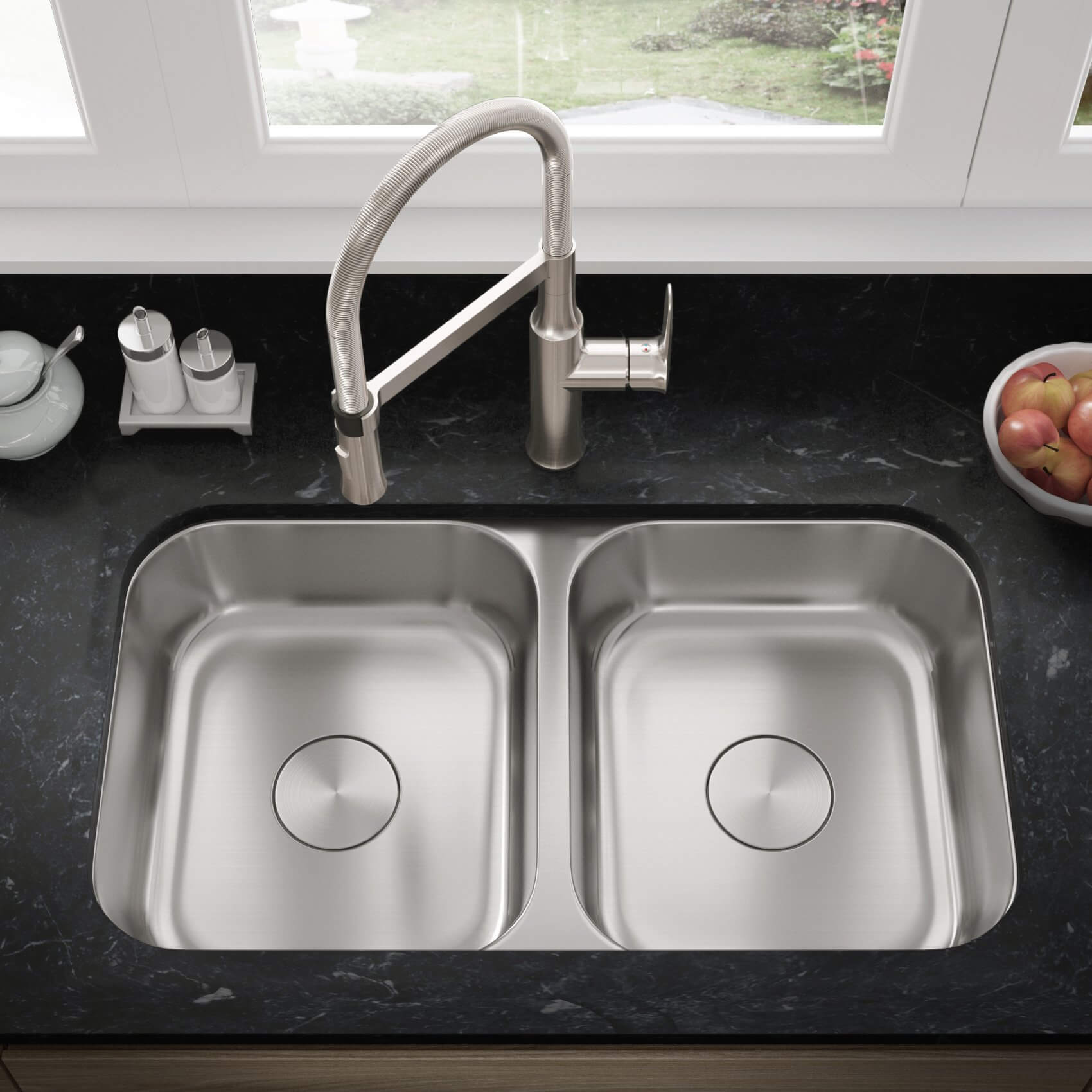ADA-KSN-3118-D Double Bowl Undermount Kitchen Sink – Allora USA