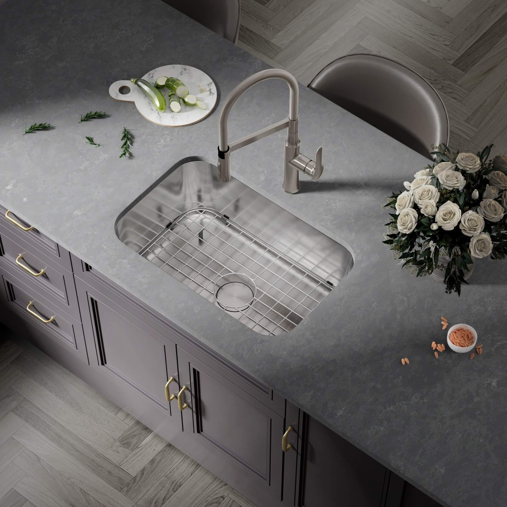 KSN-3118-9-S Undermount Single Bowl Kitchen Sink – Allora USA