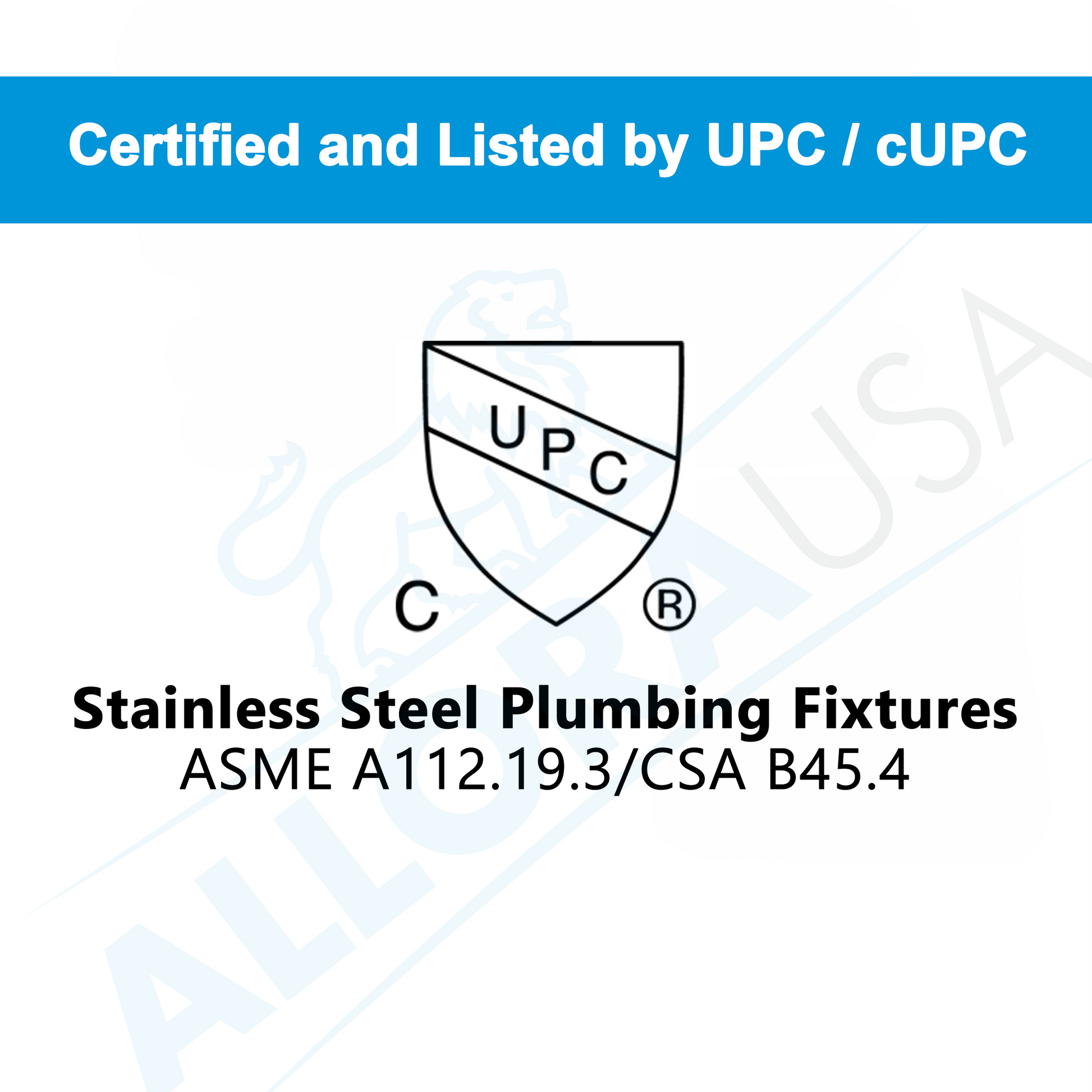 Certification by UPC / cUPC